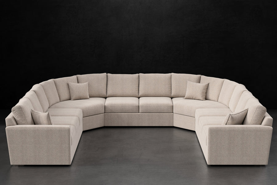 STANDARD TRACK ARM QUARTER WEDGE SECTIONAL